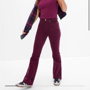NWT High Rise '70s Flare Corduroy Pants with Washwell